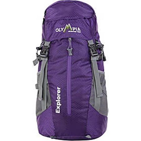 OLYMPIA INTERNATIONAL Olympia International BP-3002-PU 20 in. Explorer Outdoor Backpack; Purple BP-3002-PU